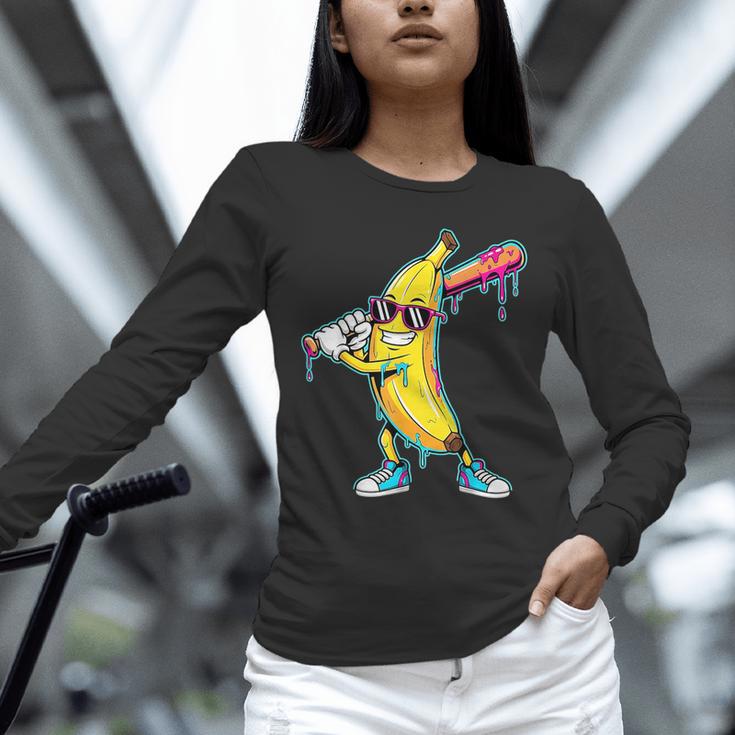 Banana Baseball Drip Kids Youth Boys Girls Unisex Long Sleeve T-Shirt Banana Baseball Drip Kids Youth Boys Girls Unisex Long Sleeve T-Shirt
