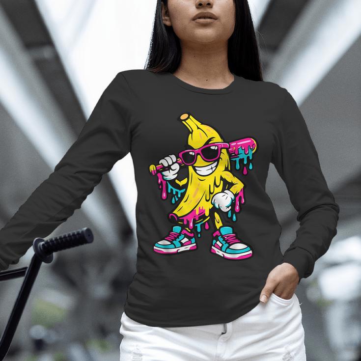 Banana Baseball Drip Unisex Long Sleeve T-Shirt Banana Baseball Drip Unisex Long Sleeve T-Shirt