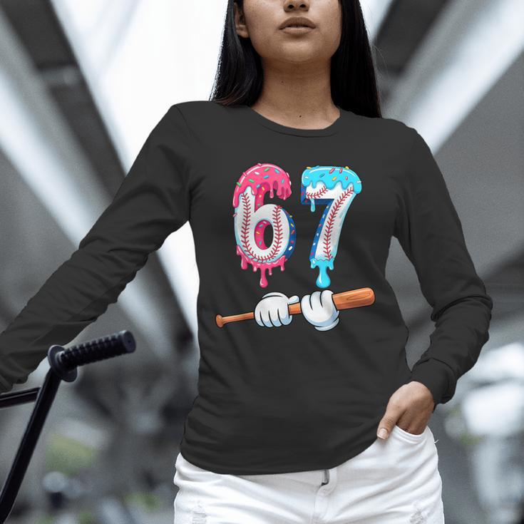 Baseball 67 Ice Cream Drip Six Seven Boys Unisex Long Sleeve T-Shirt Baseball 67 Ice Cream Drip Six Seven Boys Unisex Long Sleeve T-Shirt