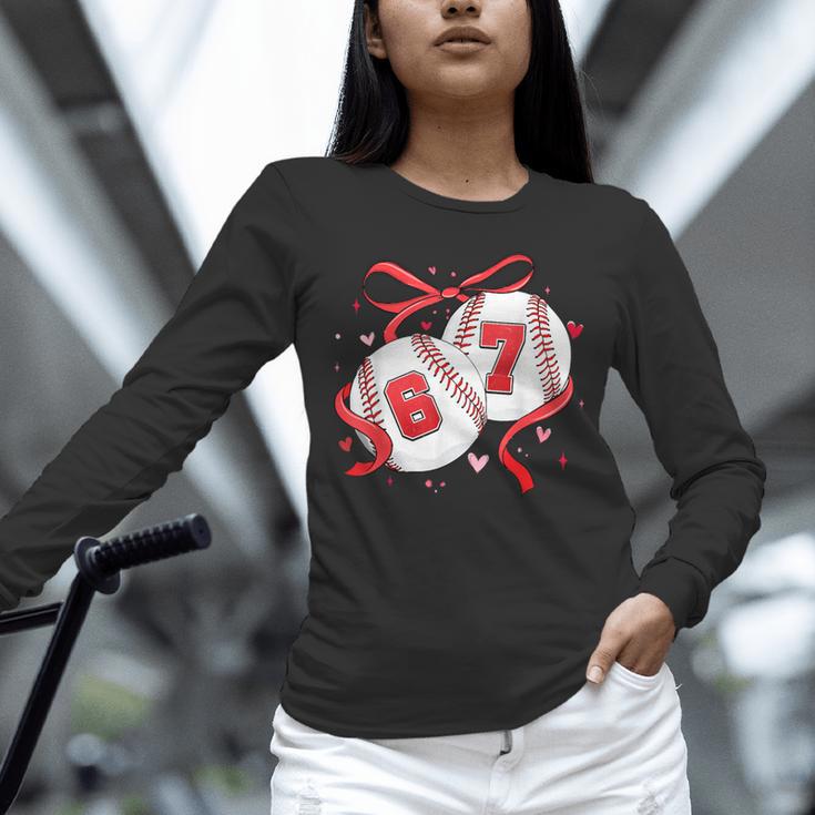 Baseball 67 Six Seven Gen Alpha Meme Valentine's Day Unisex Long Sleeve T-Shirt Baseball 67 Six Seven Gen Alpha Meme Valentine's Day Unisex Long Sleeve T-Shirt