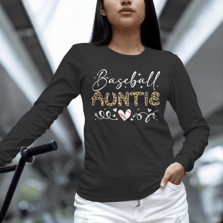 Baseball Auntie Leopard Baseball Heart Unisex Long Sleeve T-Shirt