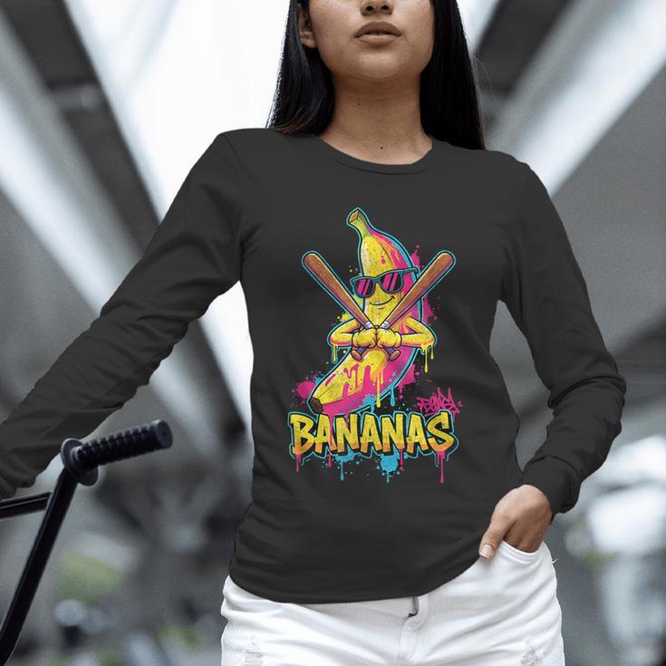 Baseball Banana Graffiti Urban For Kids Unisex Long Sleeve T-Shirt Baseball Banana Graffiti Urban For Kids Unisex Long Sleeve T-Shirt
