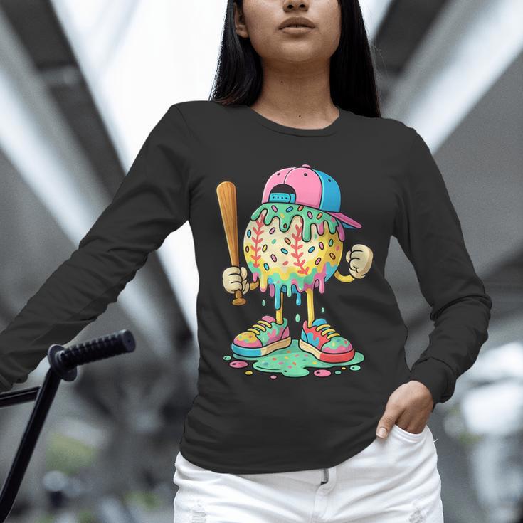 Baseball Drip For Boys Ice Cream Drip Baseball Sport Unisex Long Sleeve T-Shirt Baseball Drip For Boys Ice Cream Drip Baseball Sport Unisex Long Sleeve T-Shirt