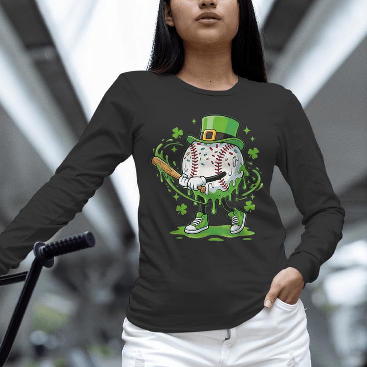 Baseball Drip For Boys Ice Cream Drip Youth St Patricks Day Unisex Long Sleeve T-Shirt