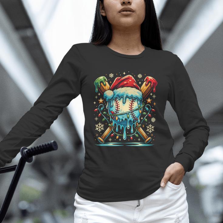 Baseball Drip Boys Youth Santa Christmas Baseball Unisex Long Sleeve T-Shirt Baseball Drip Boys Youth Santa Christmas Baseball Unisex Long Sleeve T-Shirt