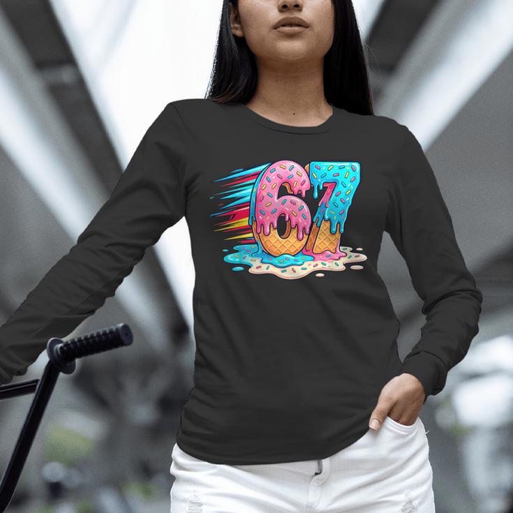 Baseball Drip Ice Cream 67 Graffiti Splash Melt Unisex Long Sleeve T-Shirt Baseball Drip Ice Cream 67 Graffiti Splash Melt Unisex Long Sleeve T-Shirt