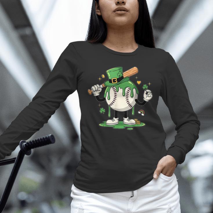 Baseball Drip Ice Cream Boys Kids Shamrock St Patricks Day Unisex Long Sleeve T-Shirt Baseball Drip Ice Cream Boys Kids Shamrock St Patricks Day Unisex Long Sleeve T-Shirt