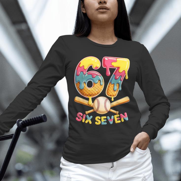 Baseball Drip Ice Cream Number 67 Player Lifestyle Unisex Long Sleeve T-Shirt Baseball Drip Ice Cream Number 67 Player Lifestyle Unisex Long Sleeve T-Shirt