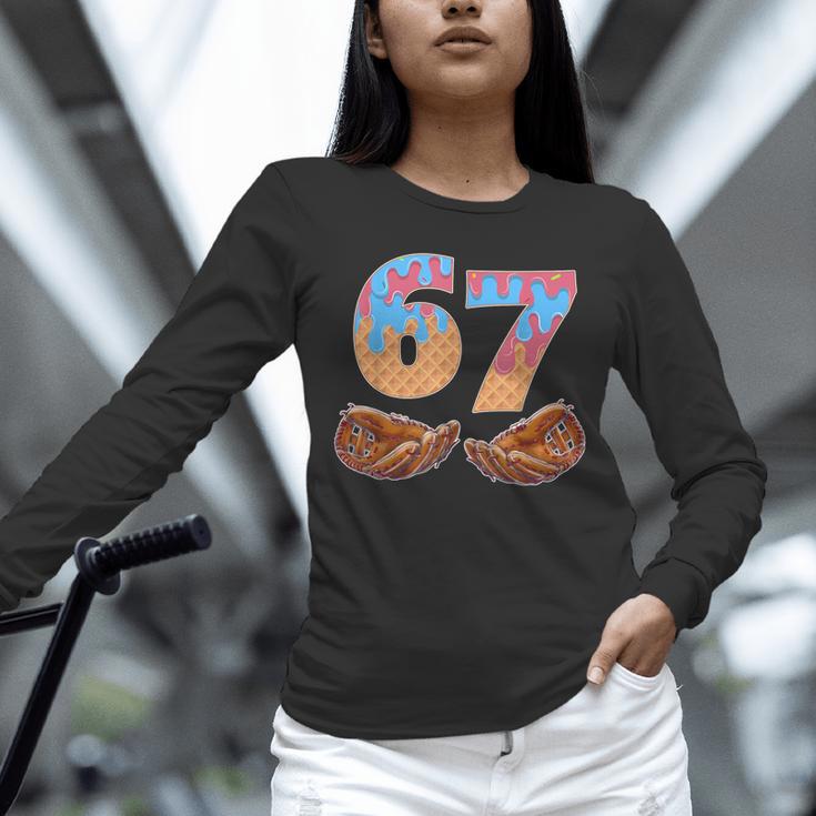 Baseball Drip Number 67 Player Six Seven Meme Unisex Long Sleeve T-Shirt Baseball Drip Number 67 Player Six Seven Meme Unisex Long Sleeve T-Shirt