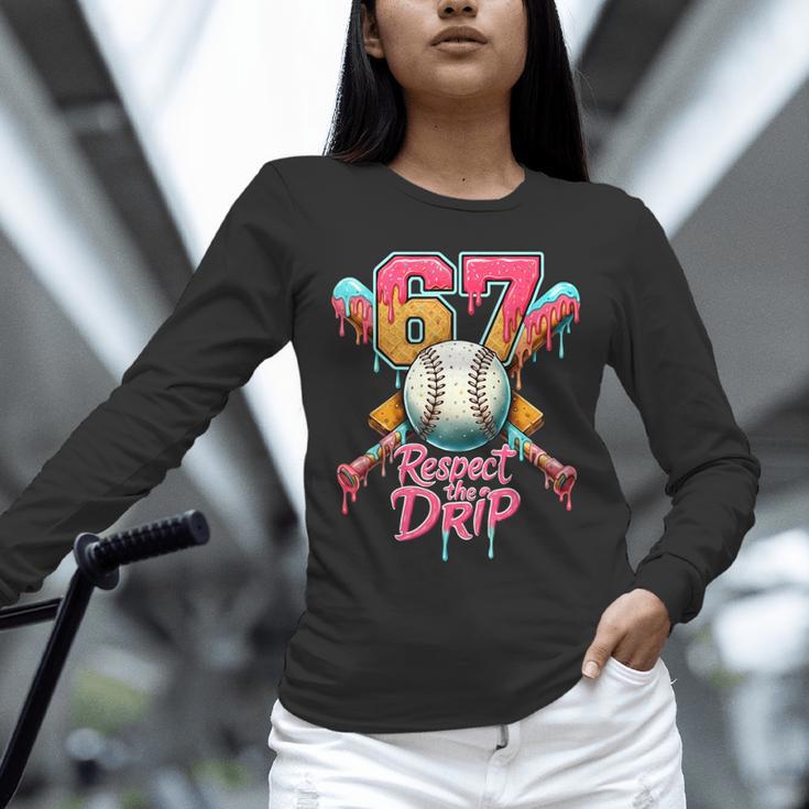 Baseball Drip Number 67 Player Sport For Men Women Kids Unisex Long Sleeve T-Shirt