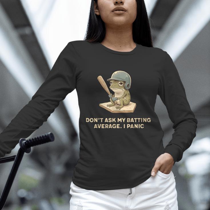 Baseball Frog Saying Batting Retro Artwork Unisex Long Sleeve T-Shirt Baseball Frog Saying Batting Retro Artwork Unisex Long Sleeve T-Shirt