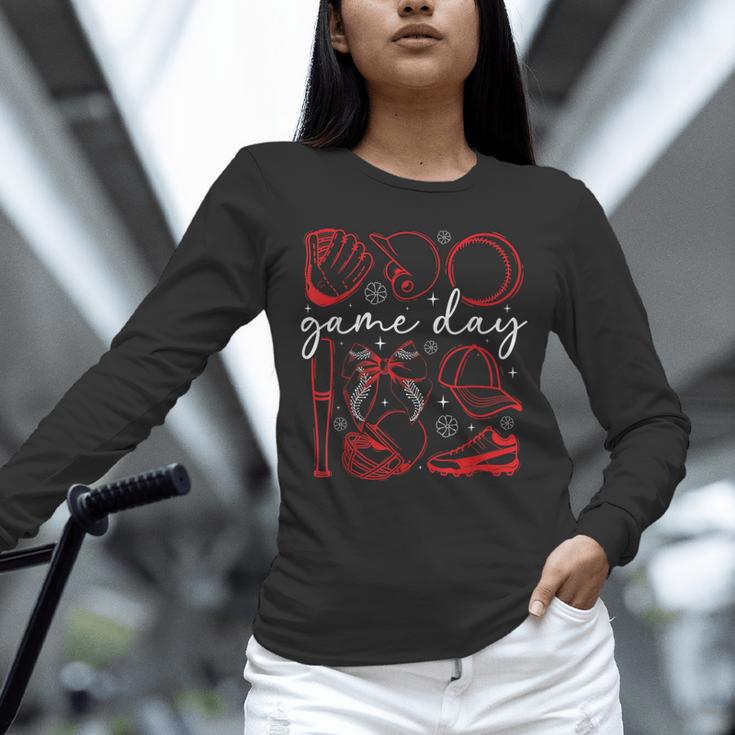 Baseball Game Day Coquette Game Day Baseball Unisex Long Sleeve T-Shirt Baseball Game Day Coquette Game Day Baseball Unisex Long Sleeve T-Shirt