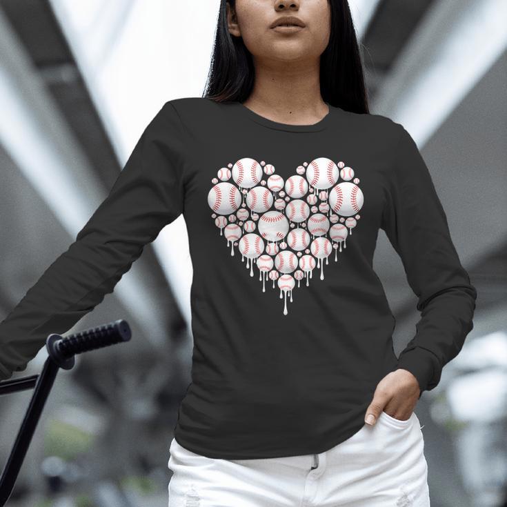 Baseball Heart Drip Valentine's Day Baseball Lover Boys Men Unisex Long Sleeve T-Shirt