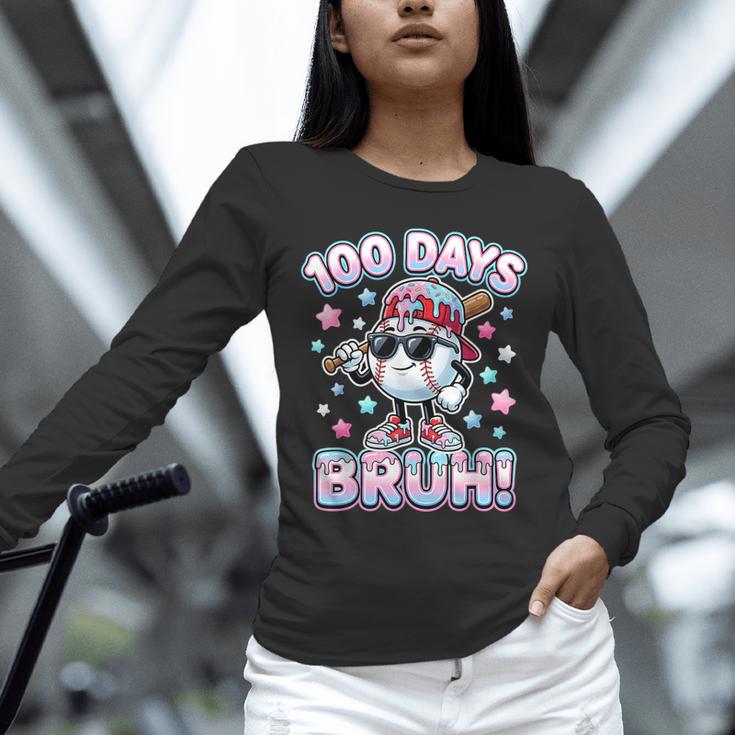 Baseball Ice Cram Drip 100 Days Of School 100th Boys Youth Unisex Long Sleeve T-Shirt Baseball Ice Cram Drip 100 Days Of School 100th Boys Youth Unisex Long Sleeve T-Shirt