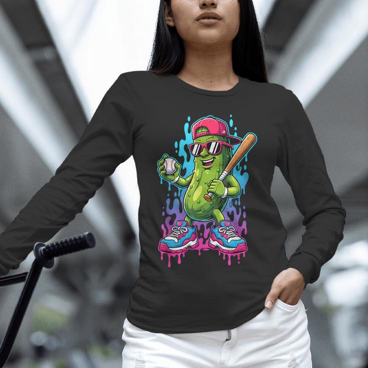 Baseball Ice Cream Drip Boys And Girls Batter Game Day Unisex Long Sleeve T-Shirt Baseball Ice Cream Drip Boys And Girls Batter Game Day Unisex Long Sleeve T-Shirt