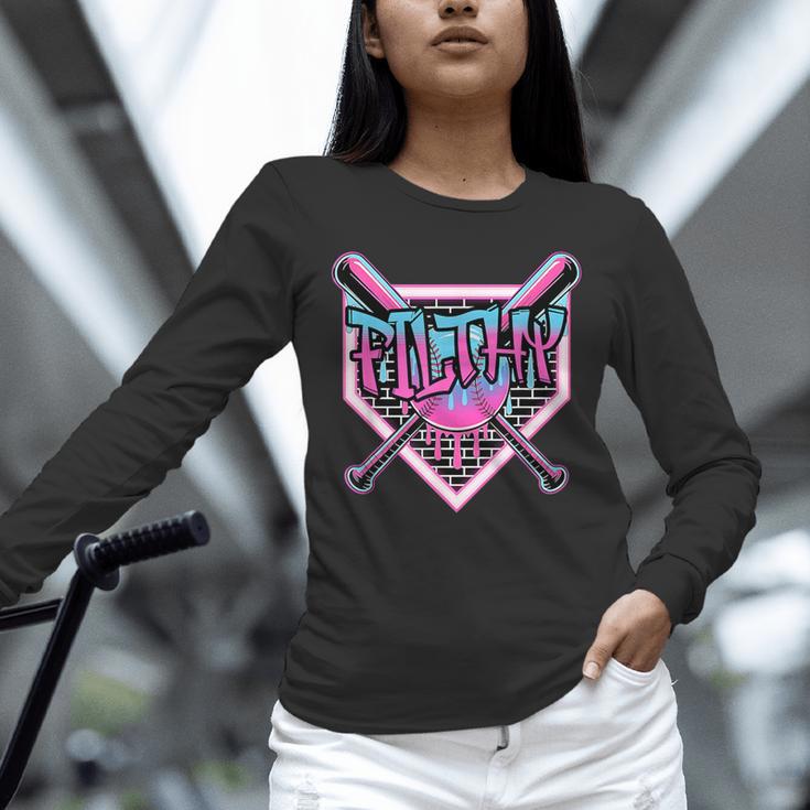 Baseball Ice Cream Drip Pitcher Filthy Unisex Long Sleeve T-Shirt Baseball Ice Cream Drip Pitcher Filthy Unisex Long Sleeve T-Shirt