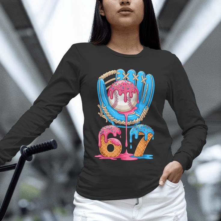 Baseball Ice Cream Drip Six Seven Gen Alpha Slang Meme 67 Unisex Long Sleeve T-Shirt Baseball Ice Cream Drip Six Seven Gen Alpha Slang Meme 67 Unisex Long Sleeve T-Shirt
