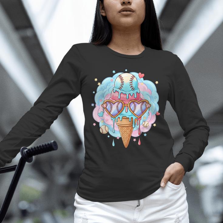 Baseball Ice Cream Heart Sunglasses Youth Boys Valentine Unisex Long Sleeve T-Shirt Baseball Ice Cream Heart Sunglasses Youth Boys Valentine Unisex Long Sleeve T-Shirt