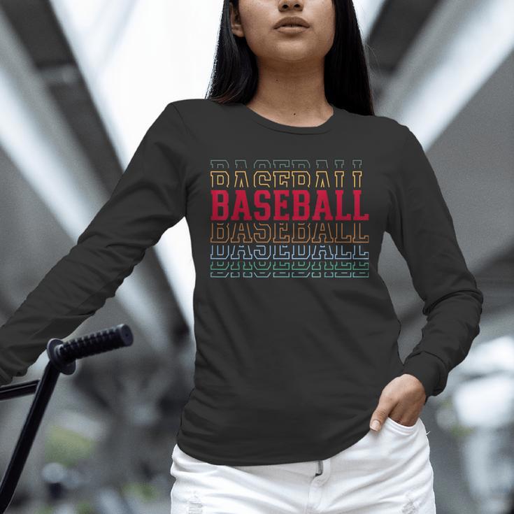 Baseball Layered Text Team Player Coach Youth Unisex Long Sleeve T-Shirt