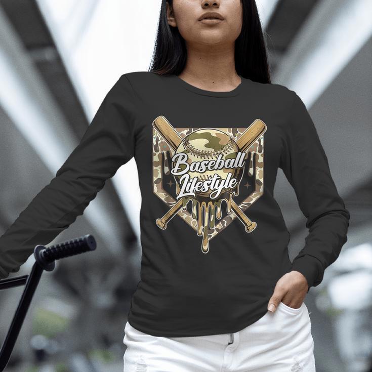 Baseball Life Lifestyle Home Plate Camo Ice Cream Drip Kids Unisex Long Sleeve T-Shirt Baseball Life Lifestyle Home Plate Camo Ice Cream Drip Kids Unisex Long Sleeve T-Shirt