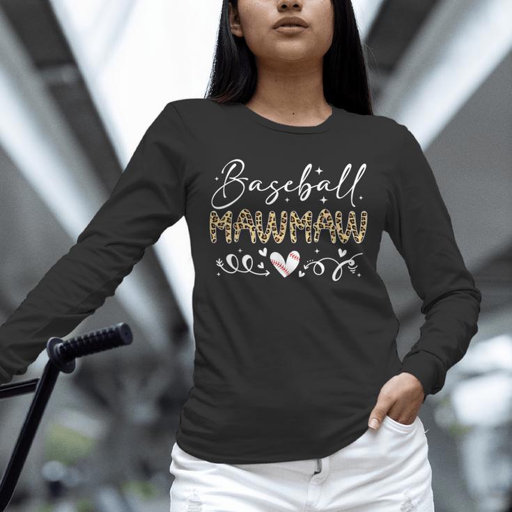 Baseball Mawmaw Leopard Baseball Heart Unisex Long Sleeve T-Shirt