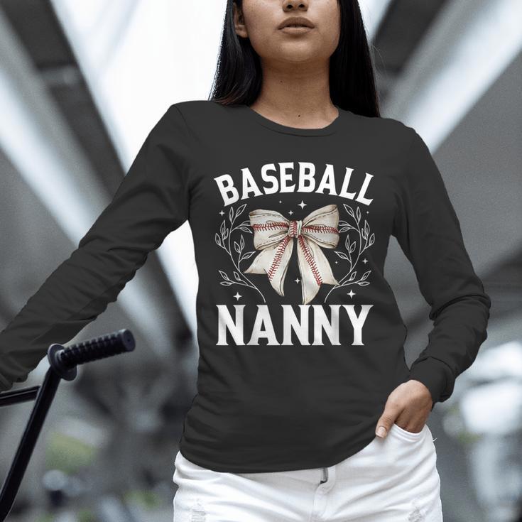 Baseball Nanny Baseball Coquette Bow Unisex Long Sleeve T-Shirt