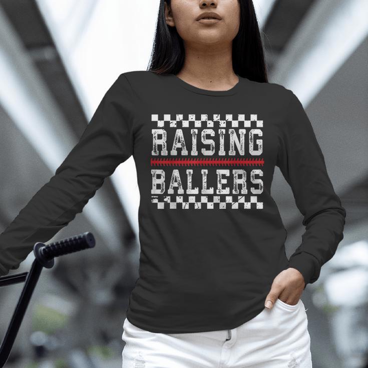 Baseball Player Raising Ballers Game Day Respect The Drip Unisex Long Sleeve T-Shirt