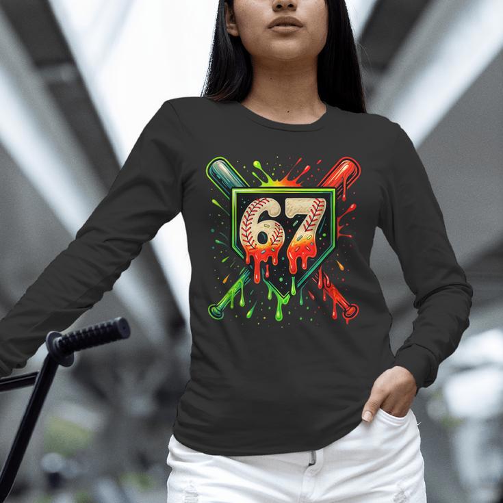 Baseball Six Seven 67 Meme Ice Cream Drip Xmas Men Women Unisex Long Sleeve T-Shirt Baseball Six Seven 67 Meme Ice Cream Drip Xmas Men Women Unisex Long Sleeve T-Shirt