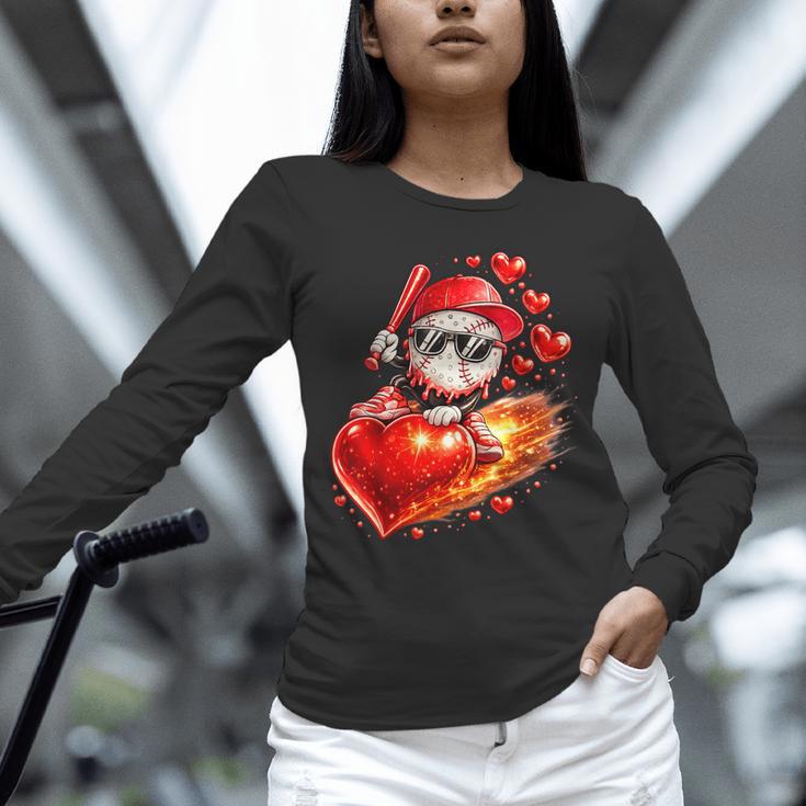 Baseball Valentine's Day Drip Ice Cream Team Unisex Long Sleeve T-Shirt Baseball Valentine's Day Drip Ice Cream Team Unisex Long Sleeve T-Shirt