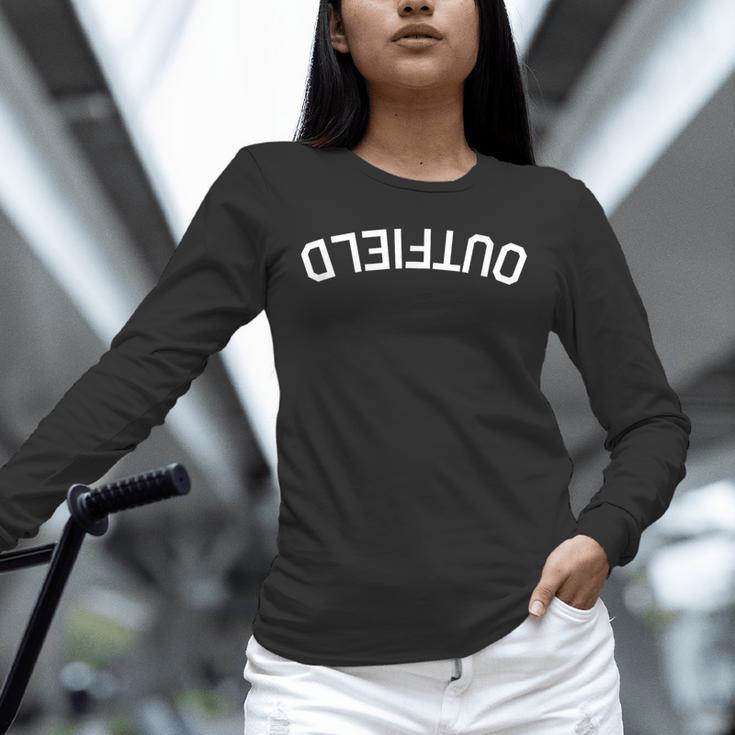 BaseballSoftball Upside Down Outfield Unisex Long Sleeve T-Shirt