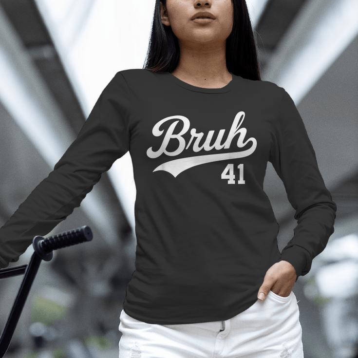 Bruh Baseball Style Number 41 Sports Bro Slang Meme Brother Unisex Long Sleeve T-Shirt Bruh Baseball Style Number 41 Sports Bro Slang Meme Brother Unisex Long Sleeve T-Shirt