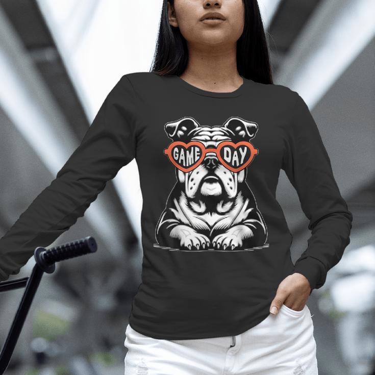 Bulldog Mascot Sports Fan Football Basketball Baseball Unisex Long Sleeve T-Shirt Bulldog Mascot Sports Fan Football Basketball Baseball Unisex Long Sleeve T-Shirt
