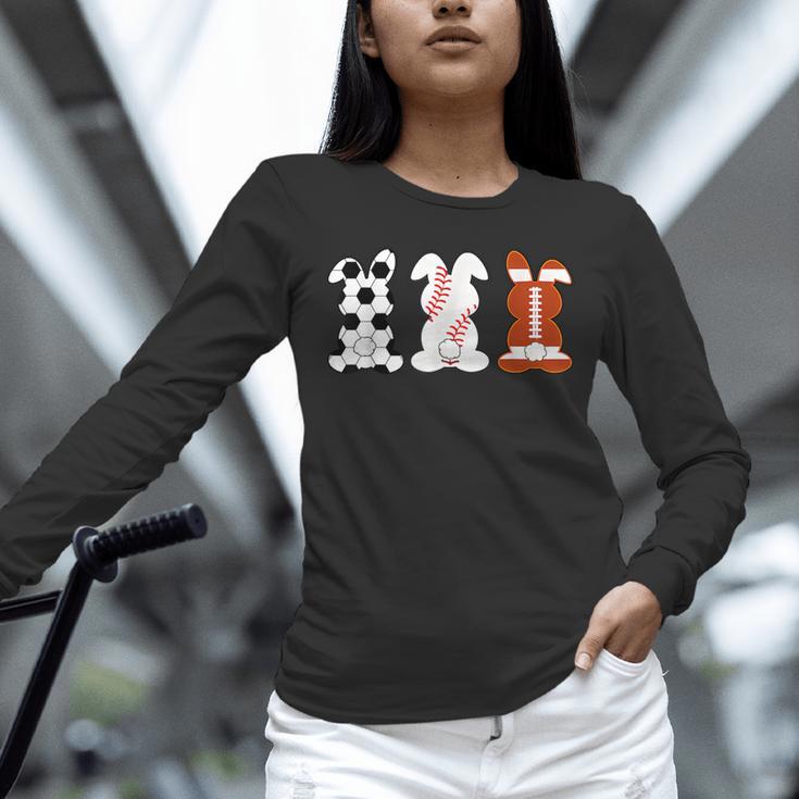 Bunny Football Baseball Sport Easter Day Unisex Long Sleeve T-Shirt