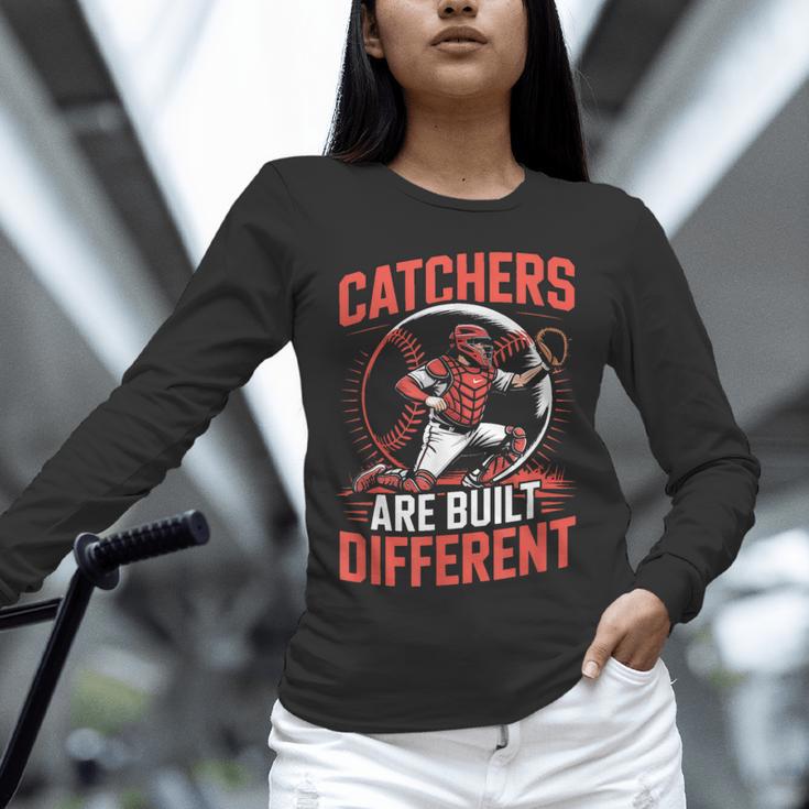 Catchers Are Built Different Baseball Catcher Unisex Long Sleeve T-Shirt Catchers Are Built Different Baseball Catcher Unisex Long Sleeve T-Shirt