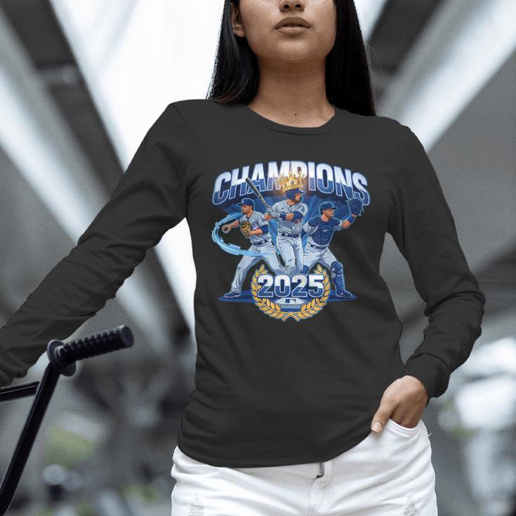 Champions 2025 Baseball Retro Athletic Celebration Theme Unisex Long Sleeve T-Shirt Champions 2025 Baseball Retro Athletic Celebration Theme Unisex Long Sleeve T-Shirt