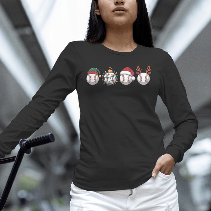 Christmas Baseball Player X-Mas Balls Unisex Long Sleeve T-Shirt Christmas Baseball Player X-Mas Balls Unisex Long Sleeve T-Shirt