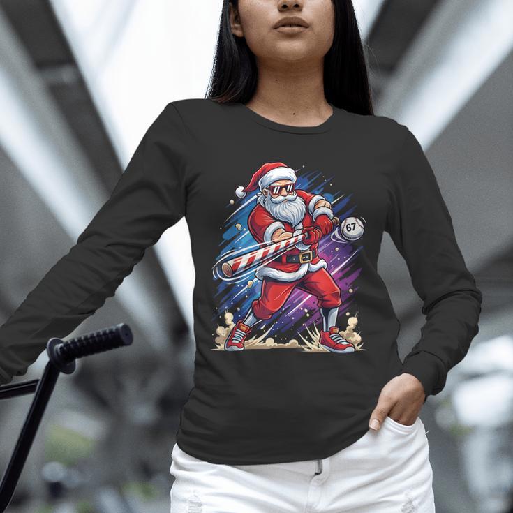 Christmas Baseball Santa Game Day Xmas Boys Kids Men Unisex Long Sleeve T-Shirt Christmas Baseball Santa Game Day Xmas Boys Kids Men Unisex Long Sleeve T-Shirt