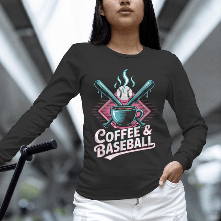 Coffee And Baseball Baseball Player Unisex Long Sleeve T-Shirt