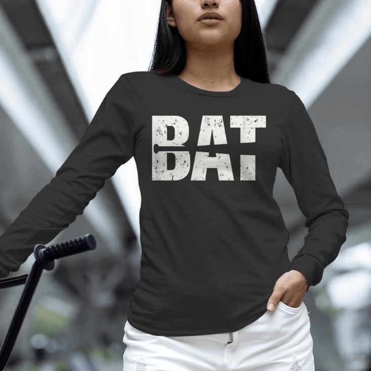 Cool Bat Dad Baseball Tee Women Kids Unisex Long Sleeve T-Shirt