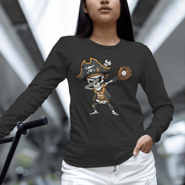 Dabbing Pirate Skeleton Baseball Dab Costume Boys Kids Men Unisex Long Sleeve T-Shirt Dabbing Pirate Skeleton Baseball Dab Costume Boys Kids Men Unisex Long Sleeve T-Shirt