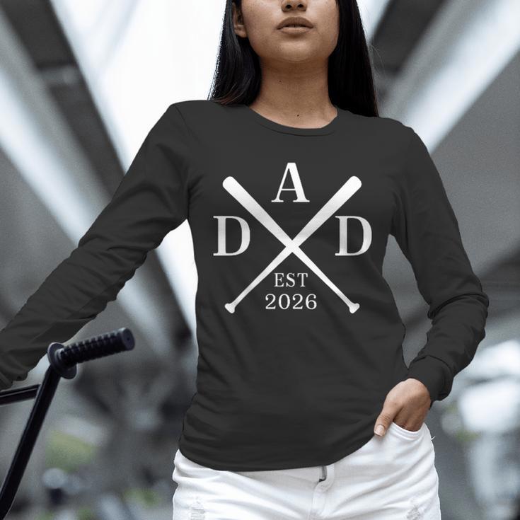 Dad Est 2026 Father Loading New Dad Baseball Pocket Unisex Long Sleeve T-Shirt