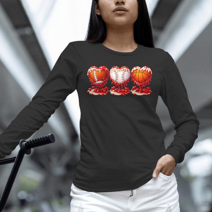 Drip Valentines Day Basketball Baseball Football Boy Men Kid Unisex Long Sleeve T-Shirt Drip Valentines Day Basketball Baseball Football Boy Men Kid Unisex Long Sleeve T-Shirt