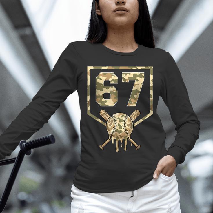 Dripping Camo 67 Baseball Ice Cream Drip 6-7 Six Seven Boy Unisex Long Sleeve T-Shirt Dripping Camo 67 Baseball Ice Cream Drip 6-7 Six Seven Boy Unisex Long Sleeve T-Shirt