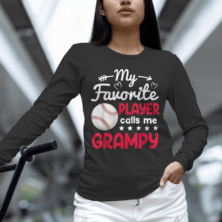 My Favorite Player Calls Me Grampy Baseball Grampy Unisex Long Sleeve T-Shirt