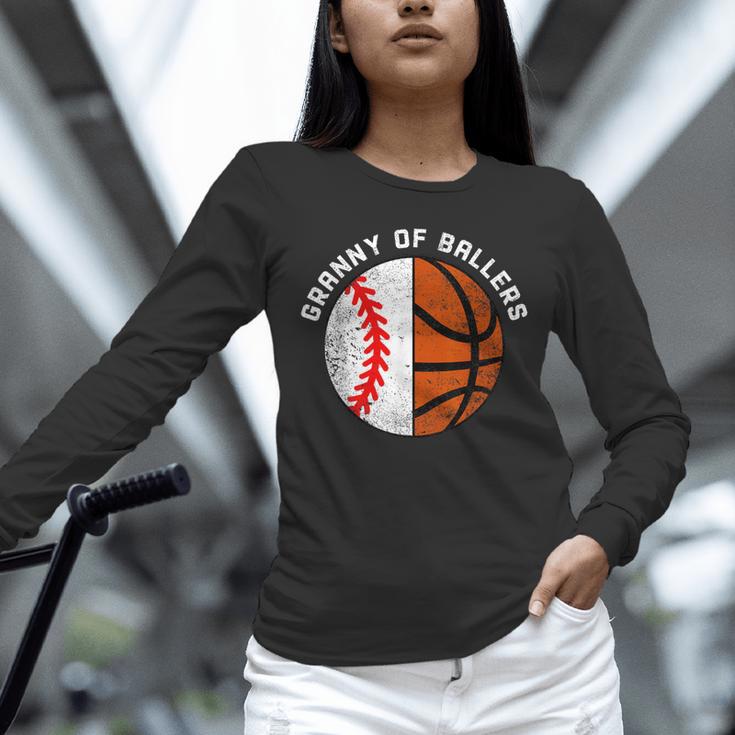 Granny Of Ballers Baseball Basketball Grandma Granny Unisex Long Sleeve T-Shirt