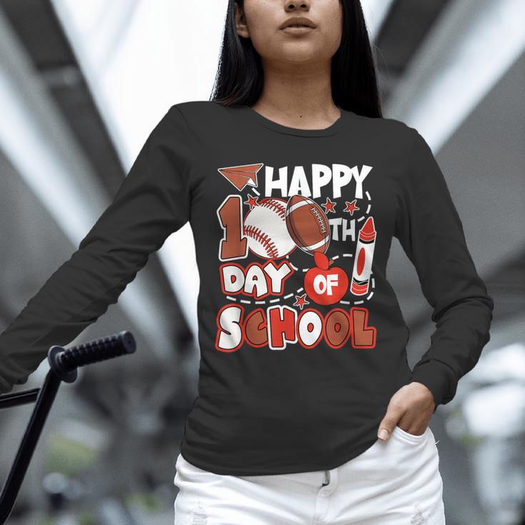 Happy 100 Days Of School Baseball Football PE Teacher Unisex Long Sleeve T-Shirt Happy 100 Days Of School Baseball Football PE Teacher Unisex Long Sleeve T-Shirt