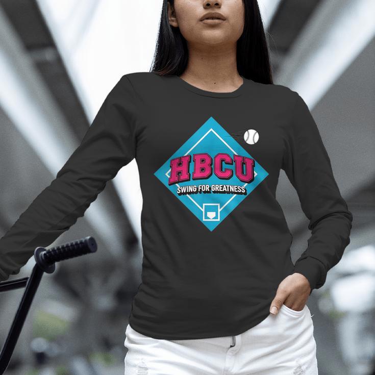 HBCU Swing For Greatness Baseball Softball College Apparel Unisex Long Sleeve T-Shirt