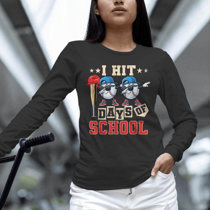 I Hit 100 Days Of School Baseball Kids Boy Teacher 100th Day Unisex Long Sleeve T-Shirt I Hit 100 Days Of School Baseball Kids Boy Teacher 100th Day Unisex Long Sleeve T-Shirt