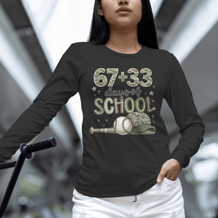 HUGvyn 6733 Days Of School Baseball 100 Days Camo Cap Boys Unisex Long Sleeve T-Shirt HUGvyn 6733 Days Of School Baseball 100 Days Camo Cap Boys Unisex Long Sleeve T-Shirt