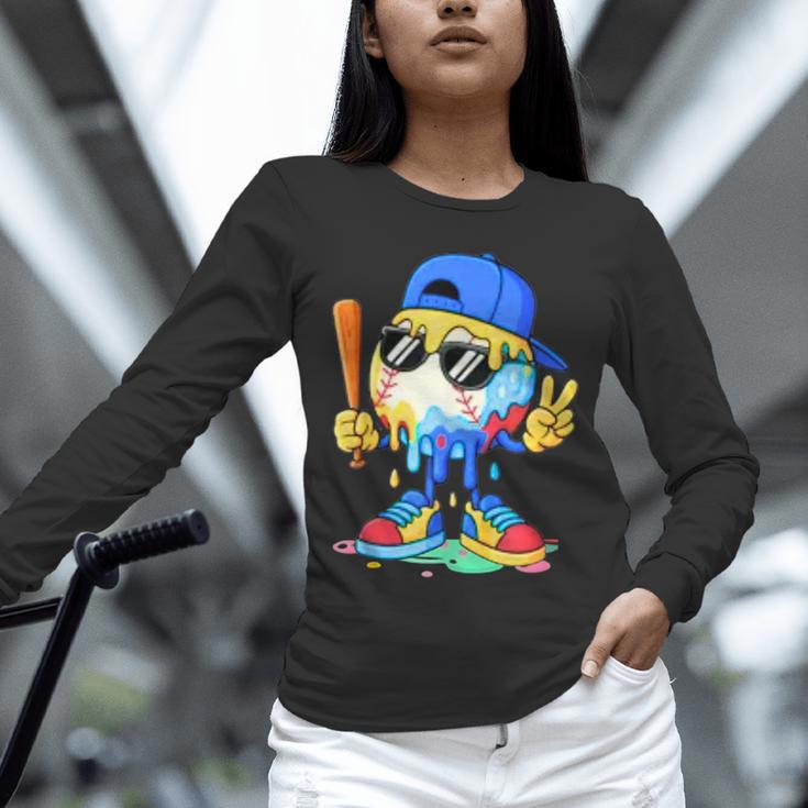 Ice Cream Baseball Drip Spots Sprinkle For Boys Youth Kids Unisex Long Sleeve T-Shirt Ice Cream Baseball Drip Spots Sprinkle For Boys Youth Kids Unisex Long Sleeve T-Shirt